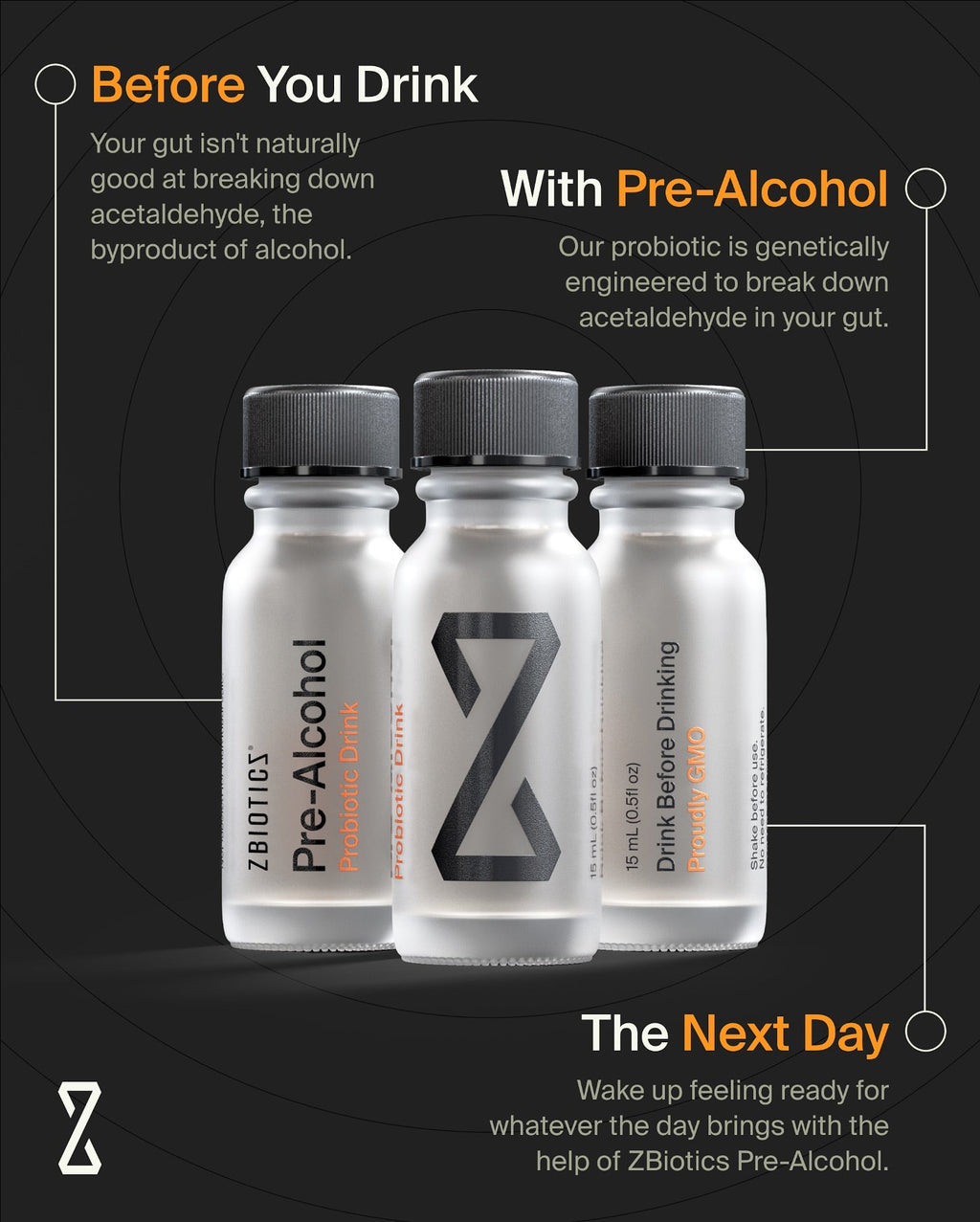 Pre-Alcohol Probiotic Drink