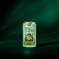 Can of Little Saints Mojito on a dark green background