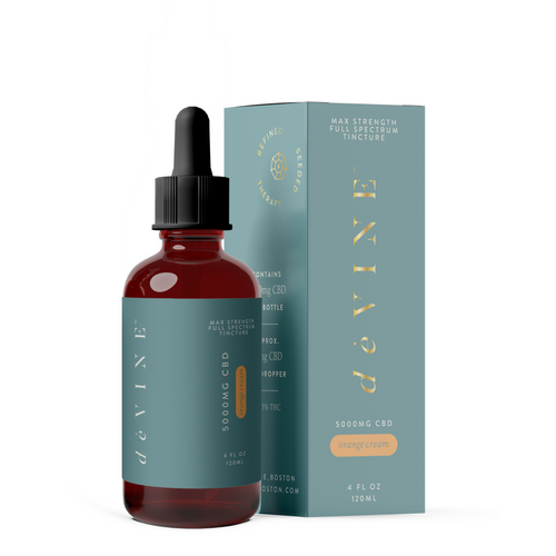 deVINE Max Strength CBD Tincture, 5000mg, orange cream flavor